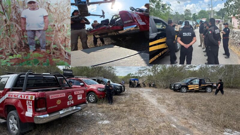 Con drones y caninos la SSP mantiene la búsqueda de un abuelito extraviado en montes de Halachó