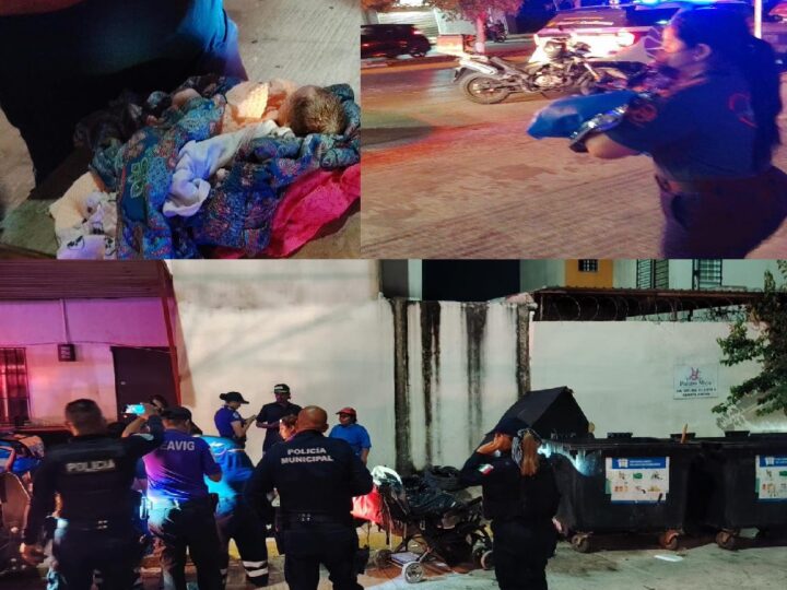 Hallan a un recién nacido dentro de un contenedor de basura en la Cancún