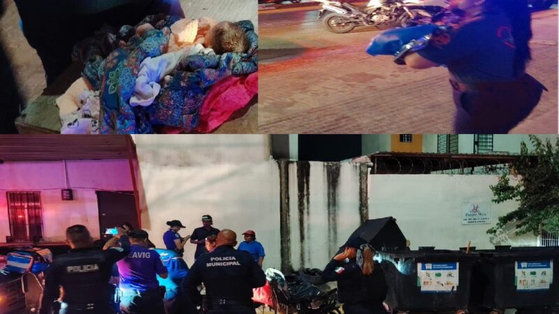 Hallan a un recién nacido dentro de un contenedor de basura en la Cancún