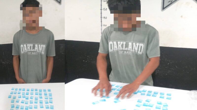 Policía de Espita detiene a un rapazuelo de 16 años con más de 50 bolsas de droga