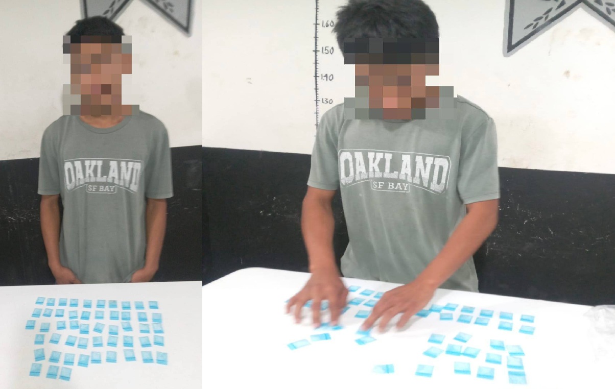 Policía de Espita detiene a un rapazuelo de 16 años con más de 50 bolsas de droga