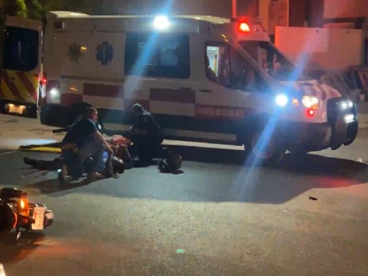Un repartidor de comida pierde una pierna en Ciudad Caucel: lo chocó un automóvil