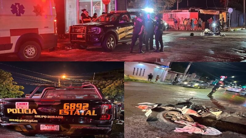 Patrulla de la SSP choca y lesiona a una joven motociclista en Circuito Colonias