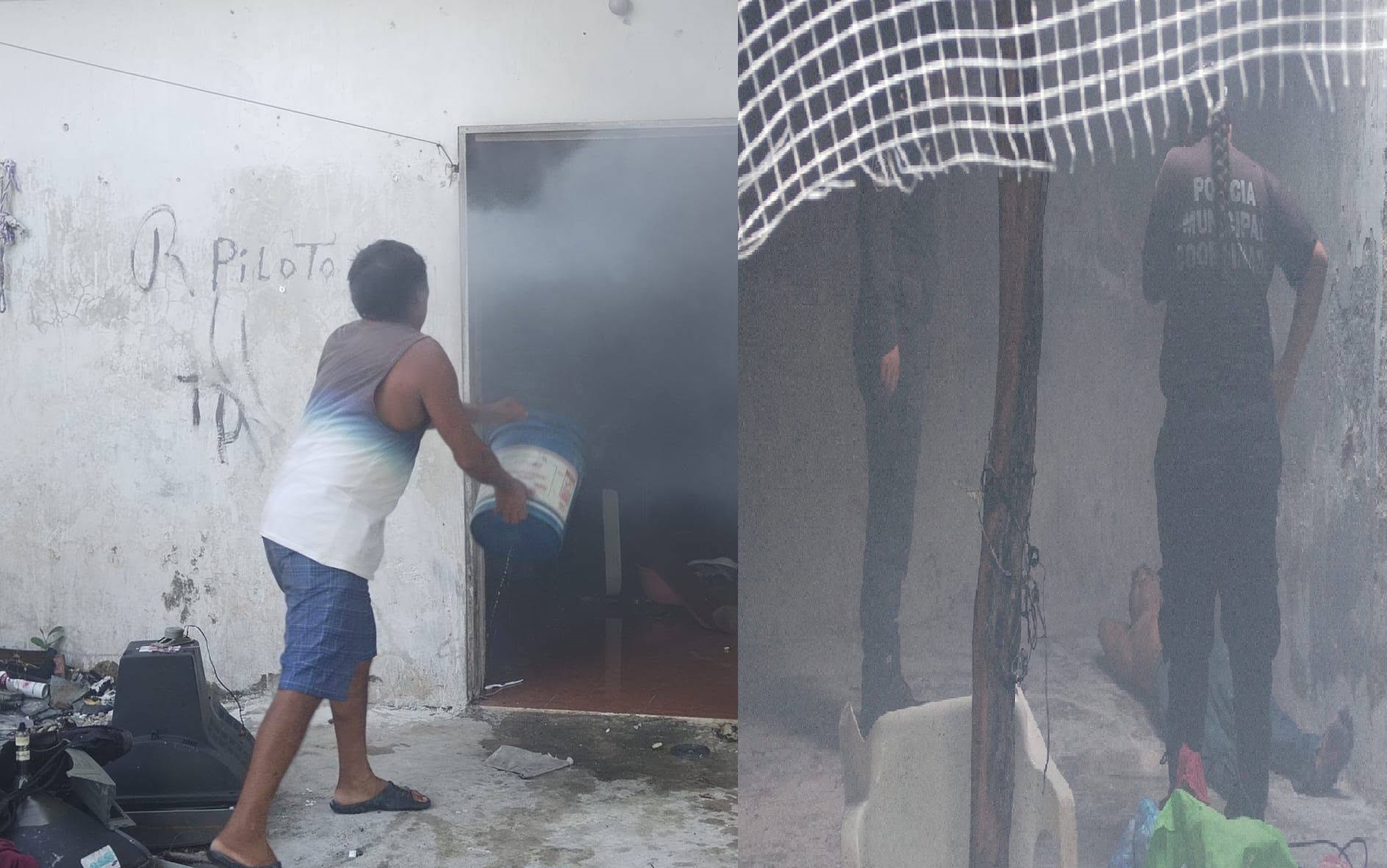 Se incendia una casa en Buctzotz: El dueño logro salir a tiempo, no se reporto lesionados