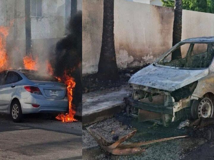 Se quema su vehículo en Real Montejo: Un corto circuito en cables de alta tensión causo el incendio