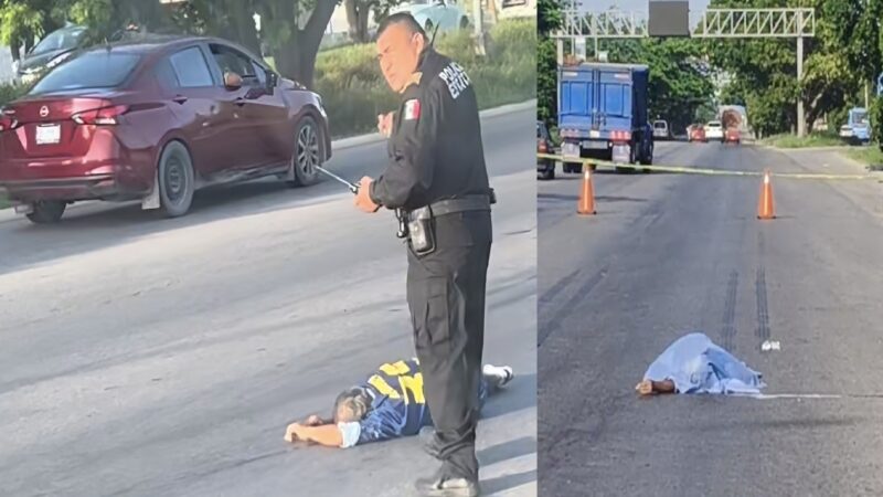 Conductor de un Mazda atropella y mata a un peatón en el Periférico de Mérida