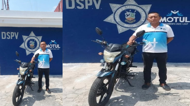 Pensó que le robaron su motocicleta, pero la policía de Motul se la llevó