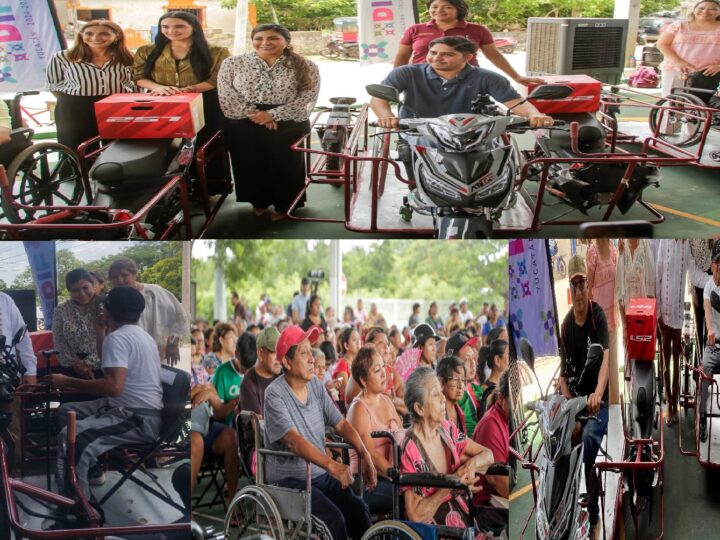 Entregan en Izamal motos adaptadas y aparatos funcionales a 58 discapacitados de 11 municipios  