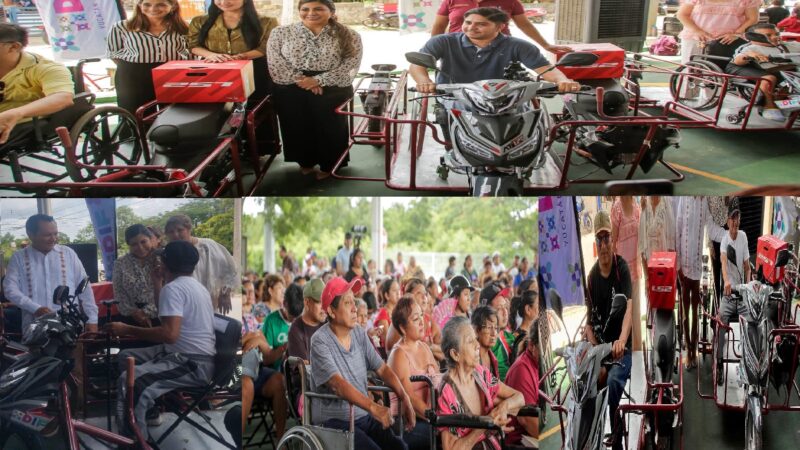 Entregan en Izamal motos adaptadas y aparatos funcionales a 58 discapacitados de 11 municipios  