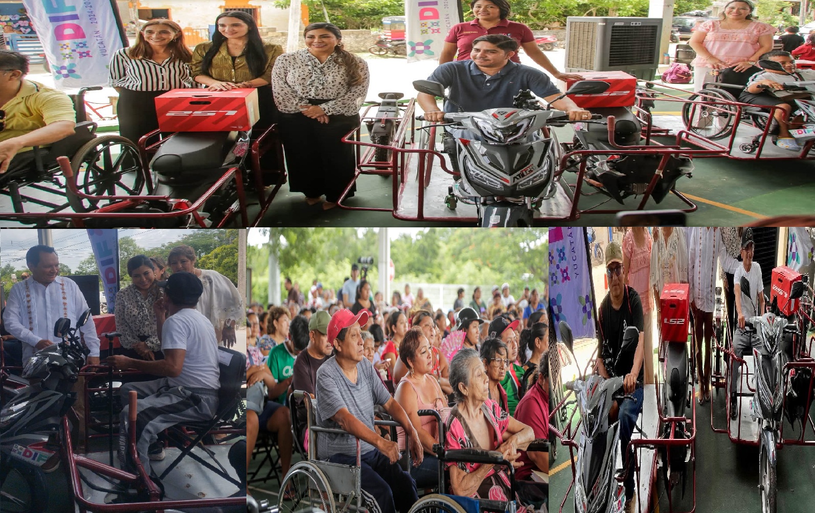 Entregan en Izamal motos adaptadas y aparatos funcionales a 58 discapacitados de 11 municipios  
