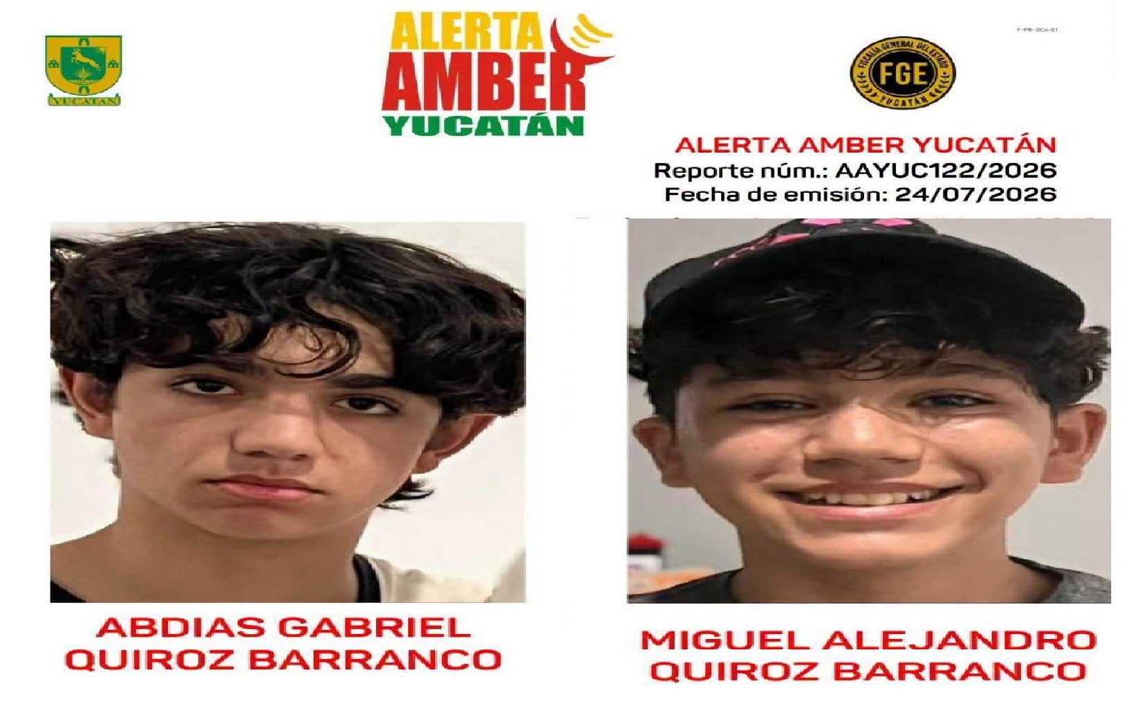 Desaparecen dos adolescentes en Mérida: la FGE emitió una alerta Amber