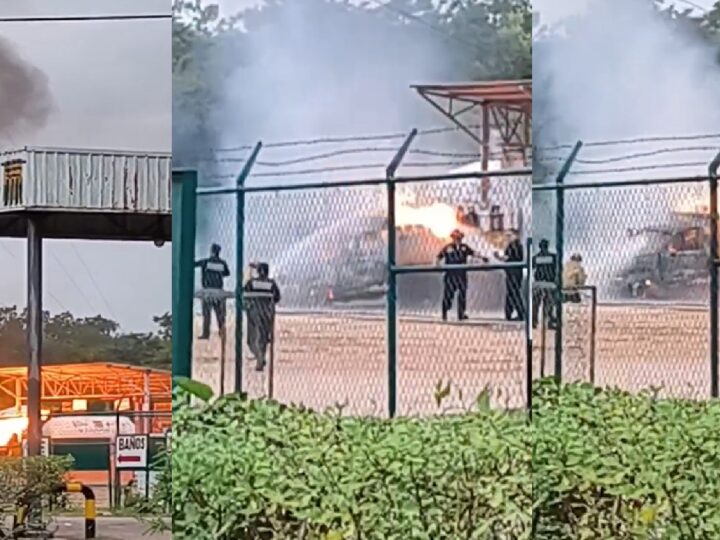 Se incendia una camioneta con 10 tanques de gas LP en la planta Imperial de Valladolid