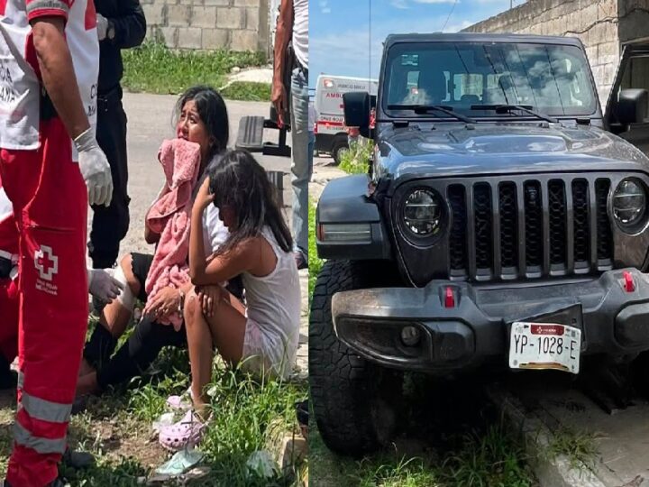 Madre y sus dos hijas quedan lesionadas: se volaron un alto y las chocan en calles de Tizimín