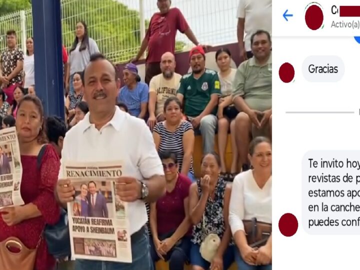 Fracasa Ismael Aguilar en su intento de llenar una asamblea de Morena en Dzidzantún; solo asisten ex aviadores y regidores