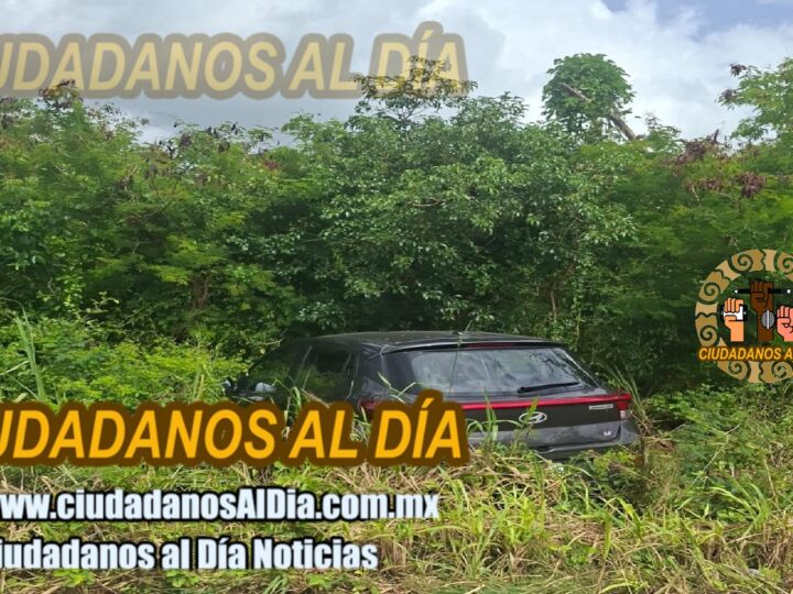 Una maestra dormita al volante y sale en la carretera Dzidzantún- Cansahcab