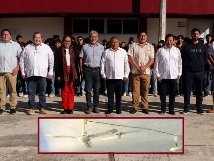 ¡Negligencia y censura! Cae un ventilador en la cabeza de una alumna de la prepa de Cansahcab