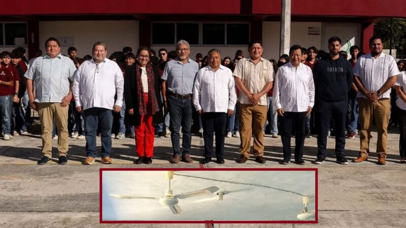 ¡Negligencia y censura! Cae un ventilador en la cabeza de una alumna de la prepa de Cansahcab