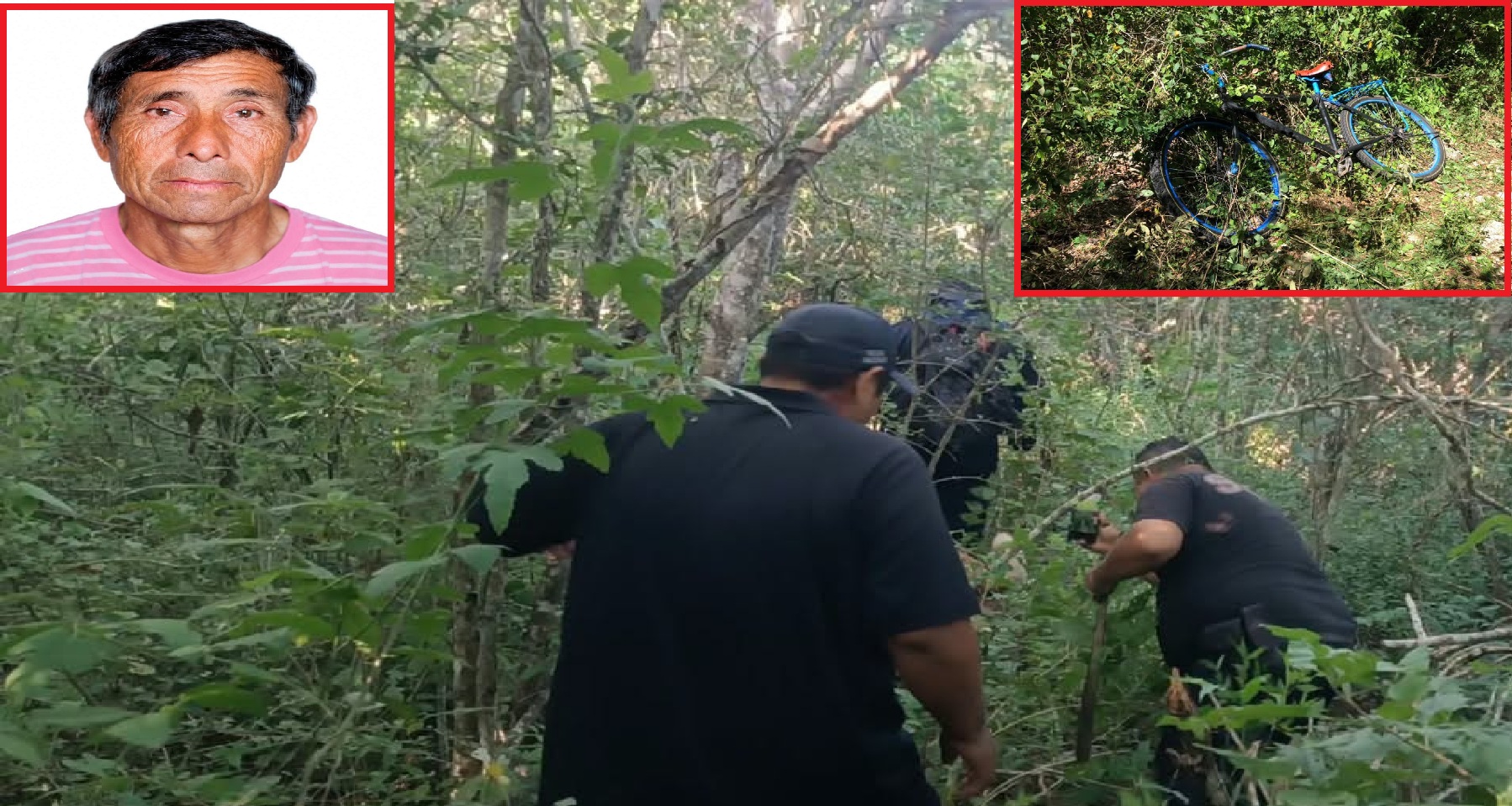 Hallan en la carretera a Chabihau la bicicleta del abuelito extraviado en Yobaín