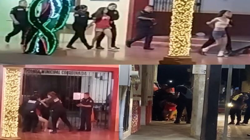 Policía detuvo a tres chamacas que peleaban en calles de Peto