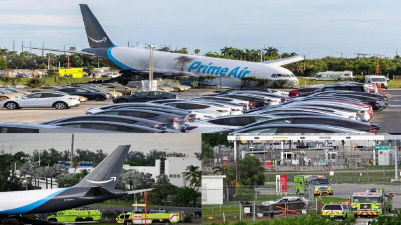 Tragedia aérea en Miami: Un avión de Amazon Air sale de la pista y deja cinco muertos