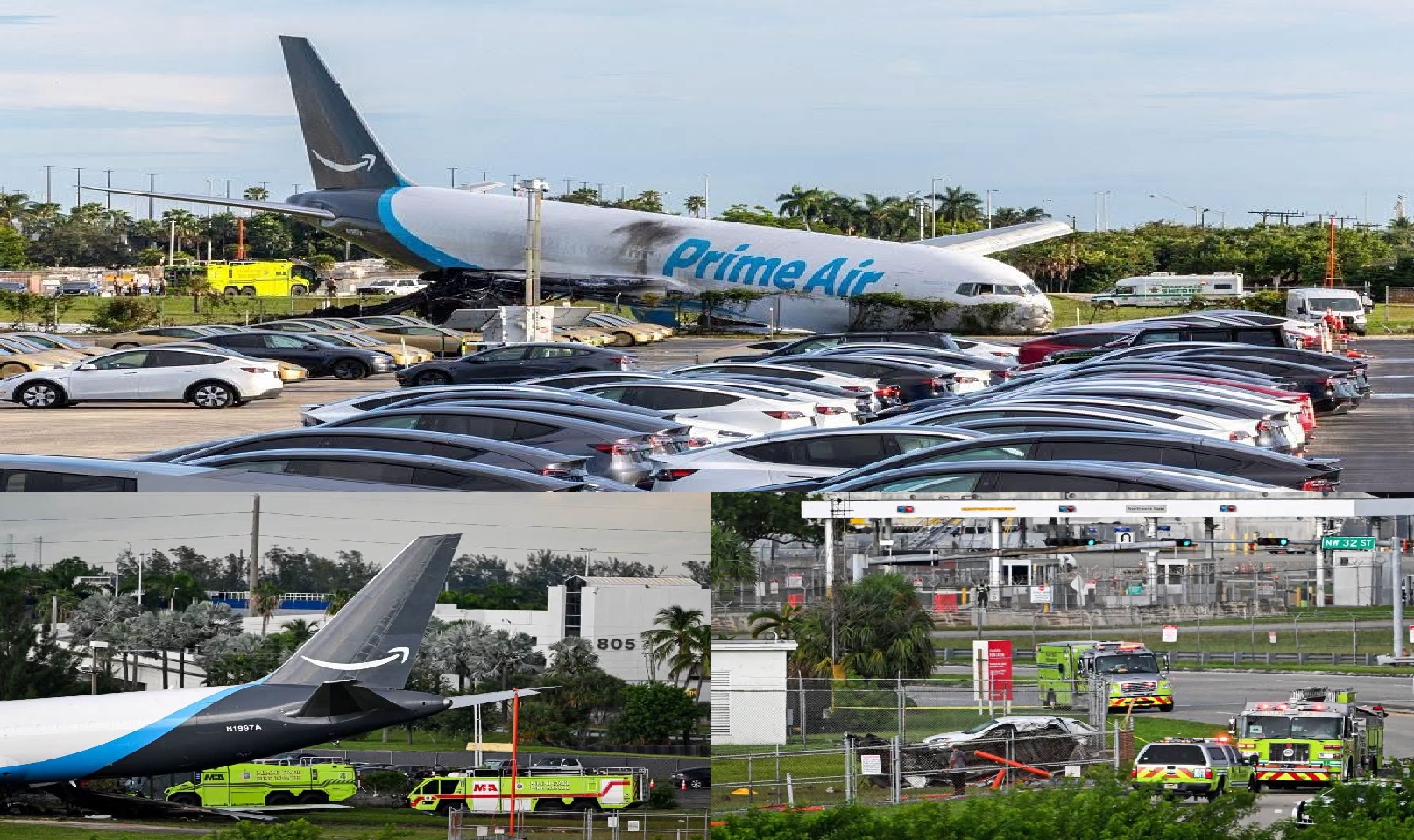 Tragedia aérea en Miami: Un avión de Amazon Air sale de la pista y deja cinco muertos