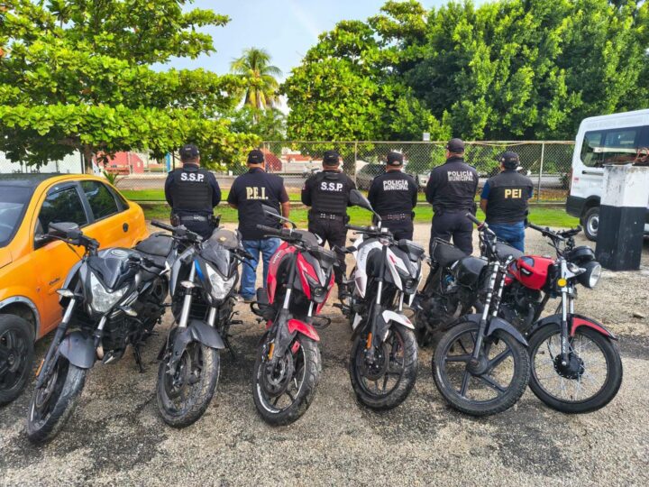 Recuperan seis motos y otros objetos robados en Tizimín: Se habla de tres detenidos