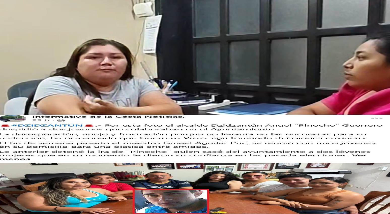 Empleada municipal desmiente nota falsa: Exhibe guerra sucia y complot político en Dzidzantún