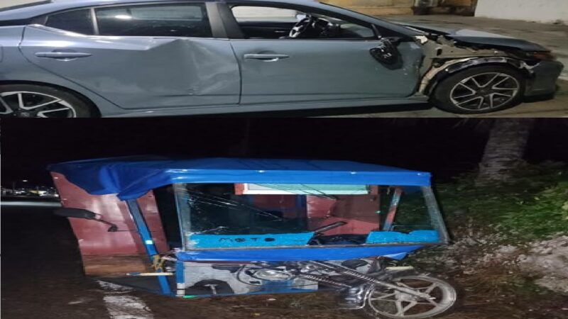 Un automovilista choca a un mototaxi en Yobaín, testigos dicen era el ex alcalde de Sinanché