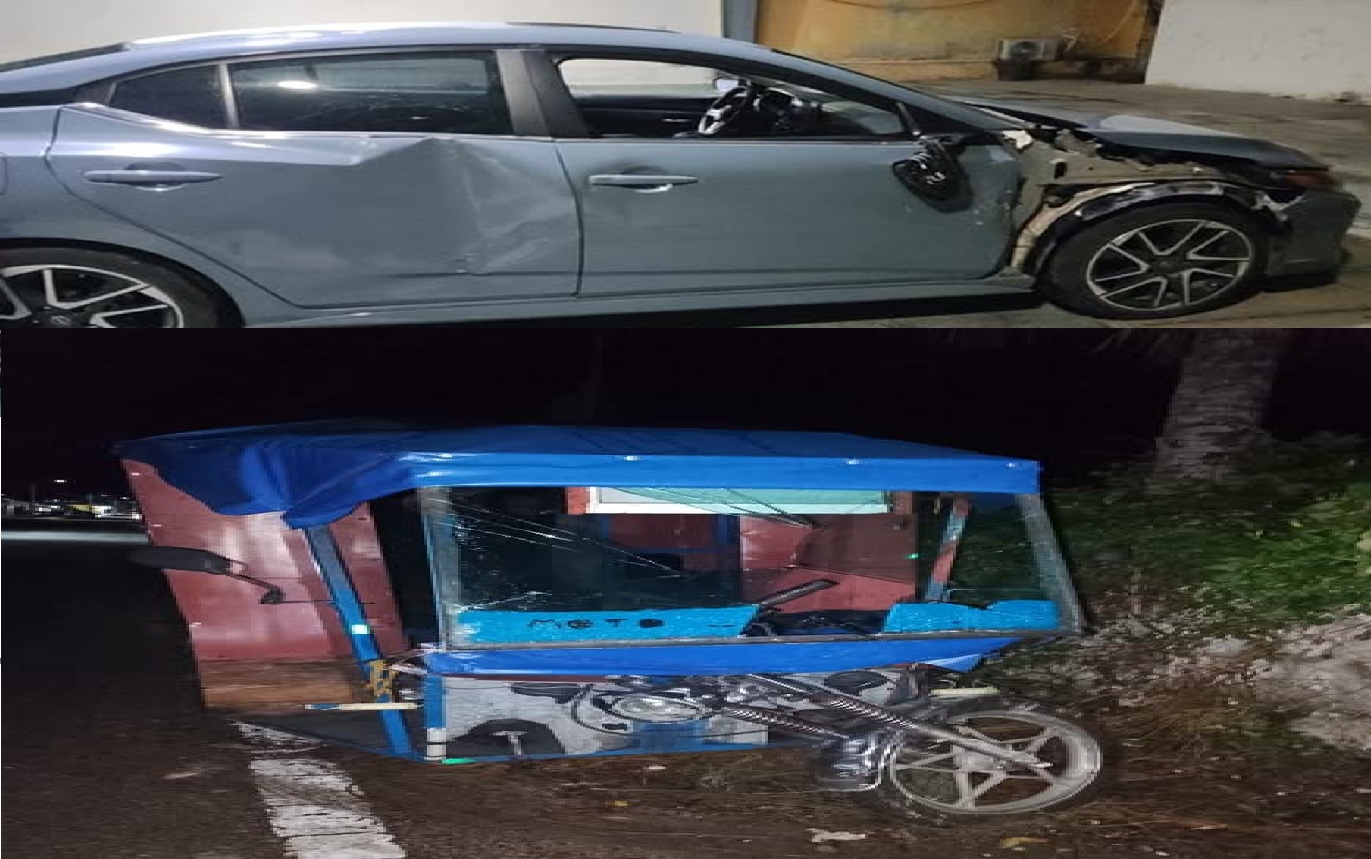 Un automovilista choca a un mototaxi en Yobaín, testigos dicen era el ex alcalde de Sinanché