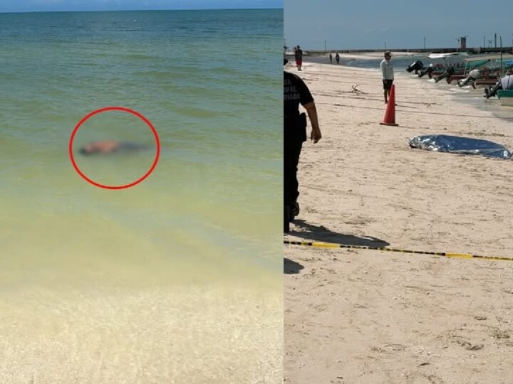 “Bolas” aparece muerto, flotando en la orilla del mar de Celestún, pudo ser homicidio