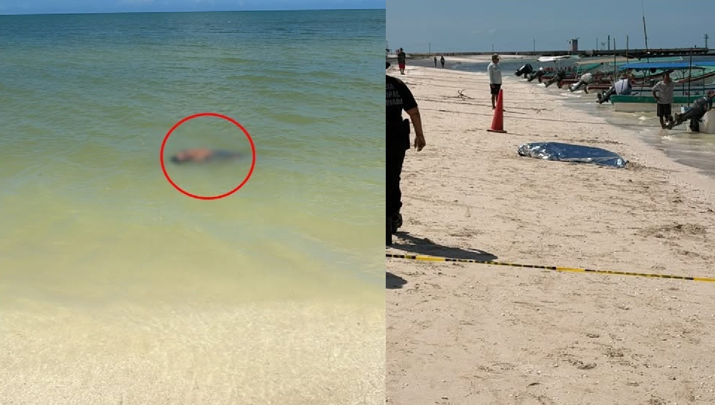 “Bolas” aparece muerto, flotando en la orilla del mar de Celestún, pudo ser homicidio