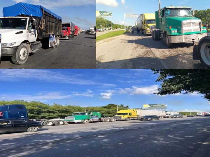 Paro “Nacional” contra el gobierno de la 4T: trasportistas bloqueen el Periférico Mérida- Campeche