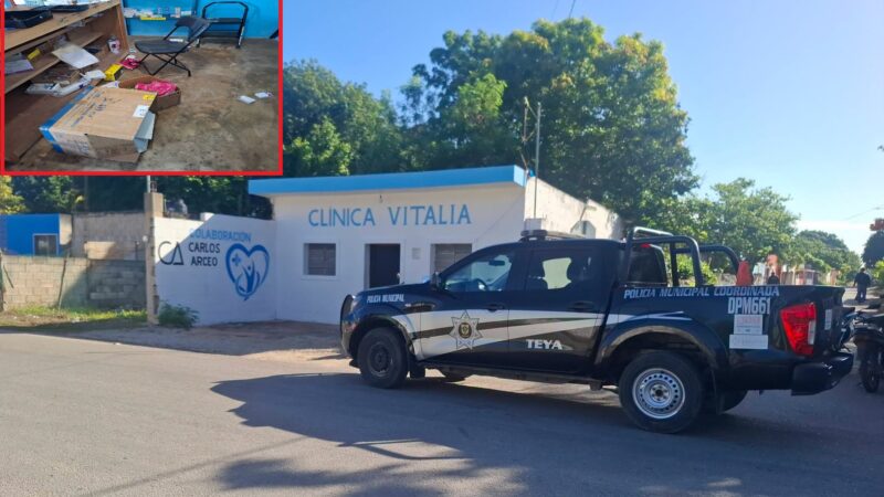 Crisis de seguridad en el gobierno morenista de Teya: Roban en la clínica “Vitalia”