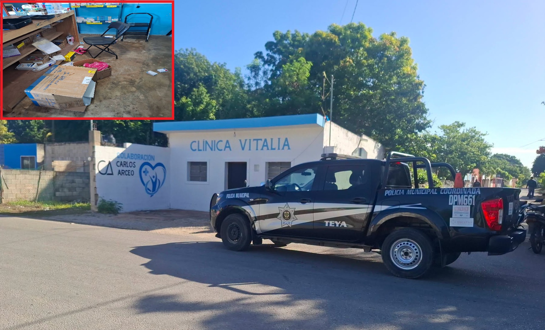 Crisis de seguridad en el gobierno morenista de Teya: Roban en la clínica “Vitalia”