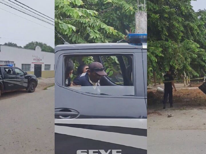 Un sujeto entra con todo y camioneta en una escuela primaria de Seyé