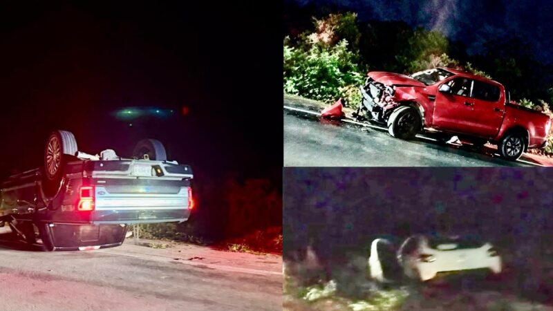 Un choque entre tres vehículos deja una camioneta volcada y heridos en la carretera a Sucilá