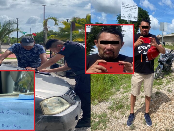 Un joven lo chocan en la carretera costera, luego un sujeto lo amedrenta en una caseta policiaca en Dzidzantún