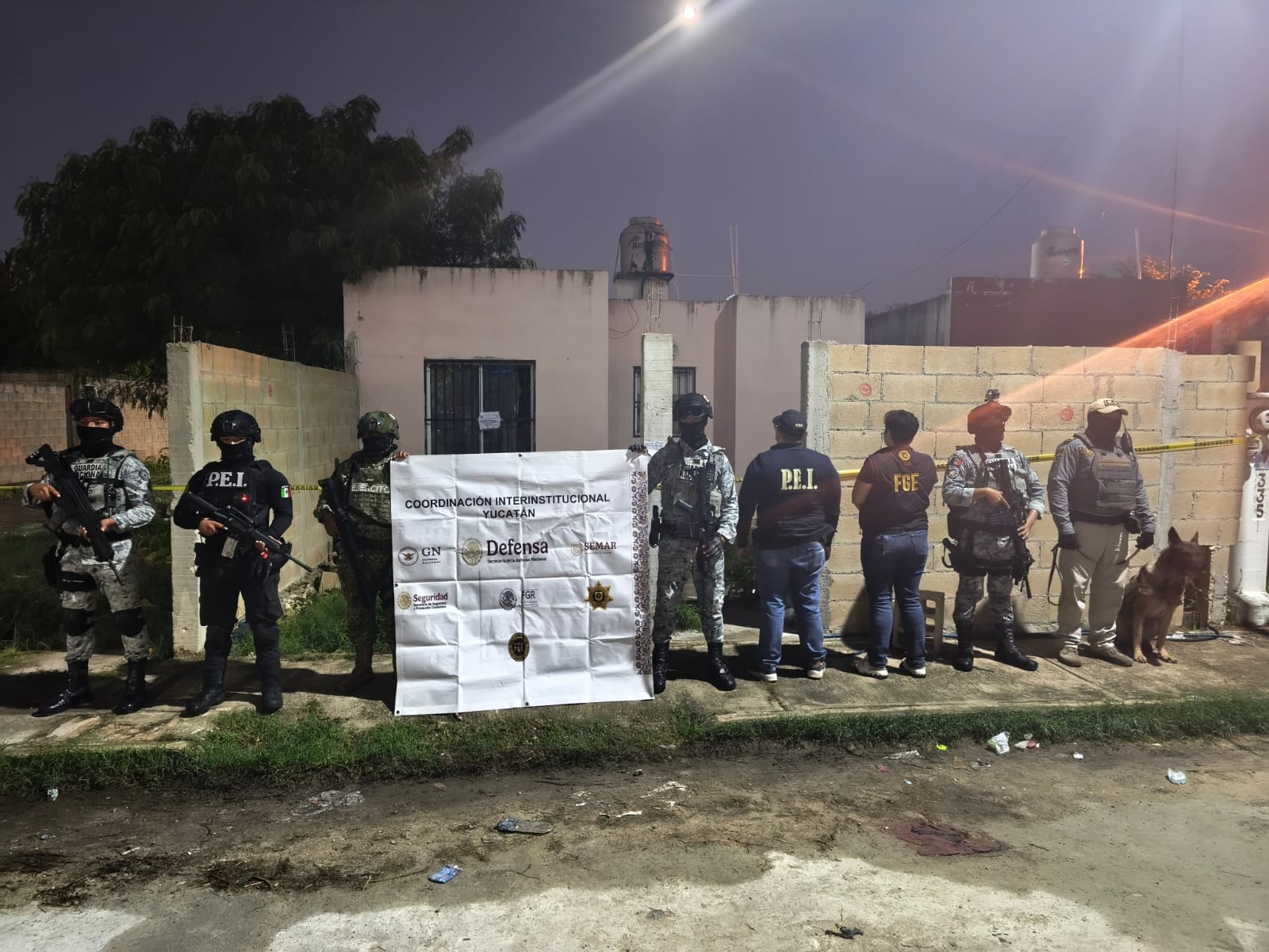 FGE decomisa casi ocho kilos de drogas en una casa de Umán: No revela si hubo detenidos