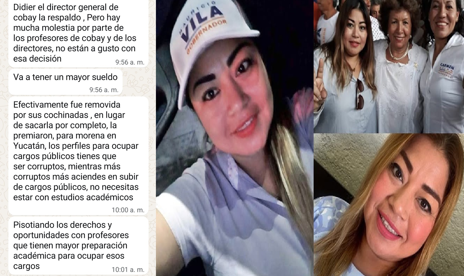 Nepotismo en el COBAY: Premian Angélica Caamal como jefa de servicios académicos